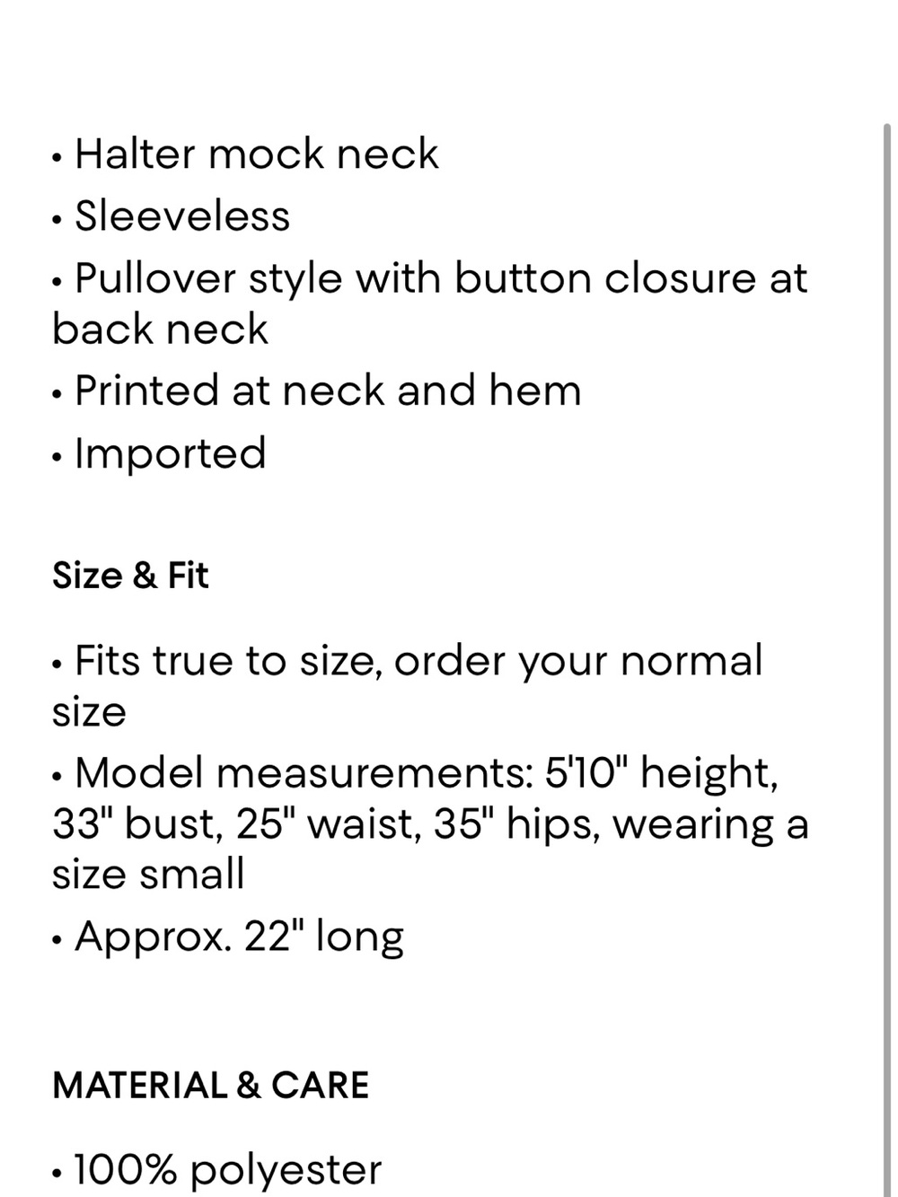 NWT Liverpool Los Angeles Mock Neck Halter Top, Medium - Picture 7 of 11